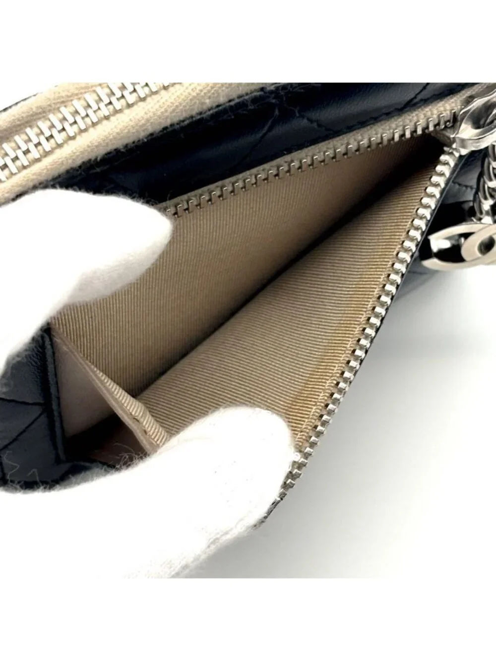 Chanel Wallet Quilted Zip Around Bifold